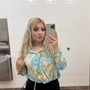 SHEIN top, wear it with some cute shorts and crop top underneath and 🙀